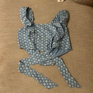 BCBGeneration Open Back Blouse